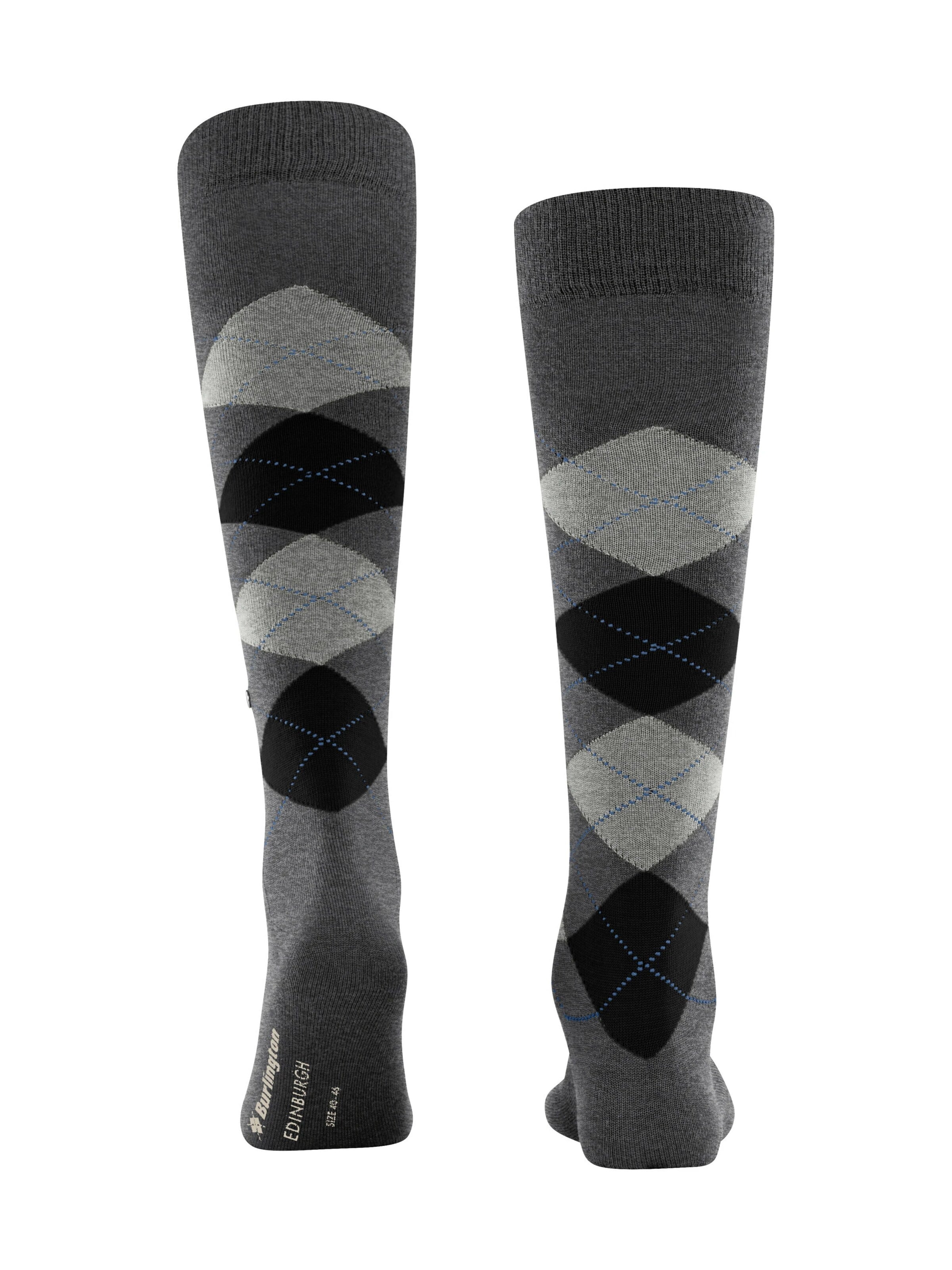 BURLINGTON Knee High Socks 'Edinburgh' in Grey