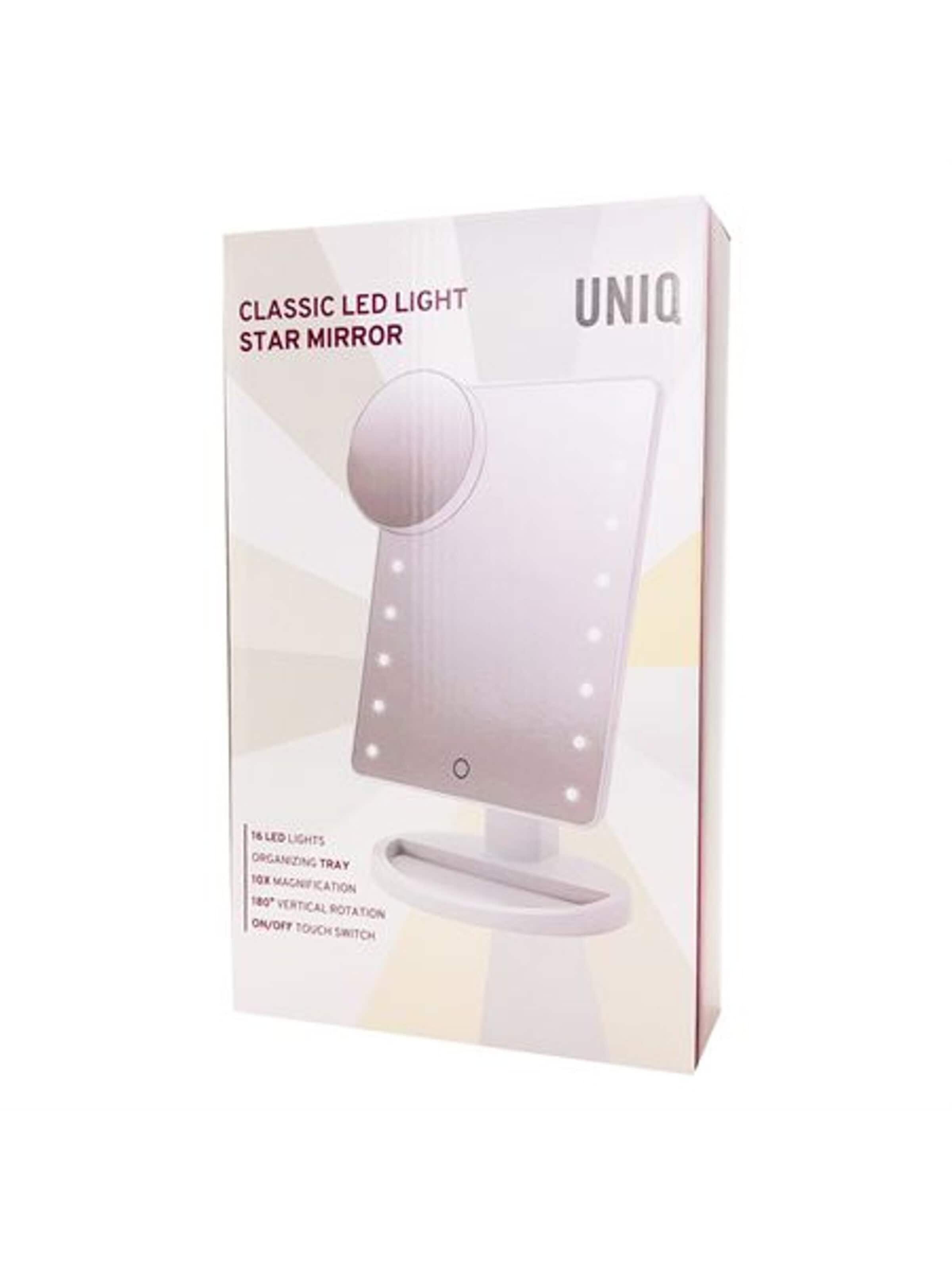 Boîte à bijoux 'UNIQ Classic Star Makeup Mirror - White' UNIQ Beauty en blanc
