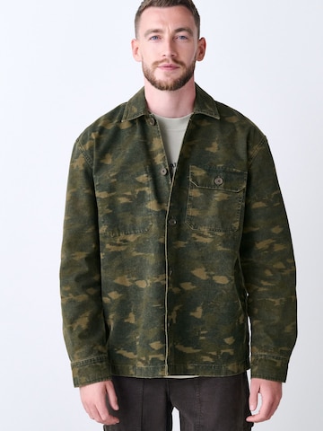 Next Regular fit Button Up Shirt in Green: front