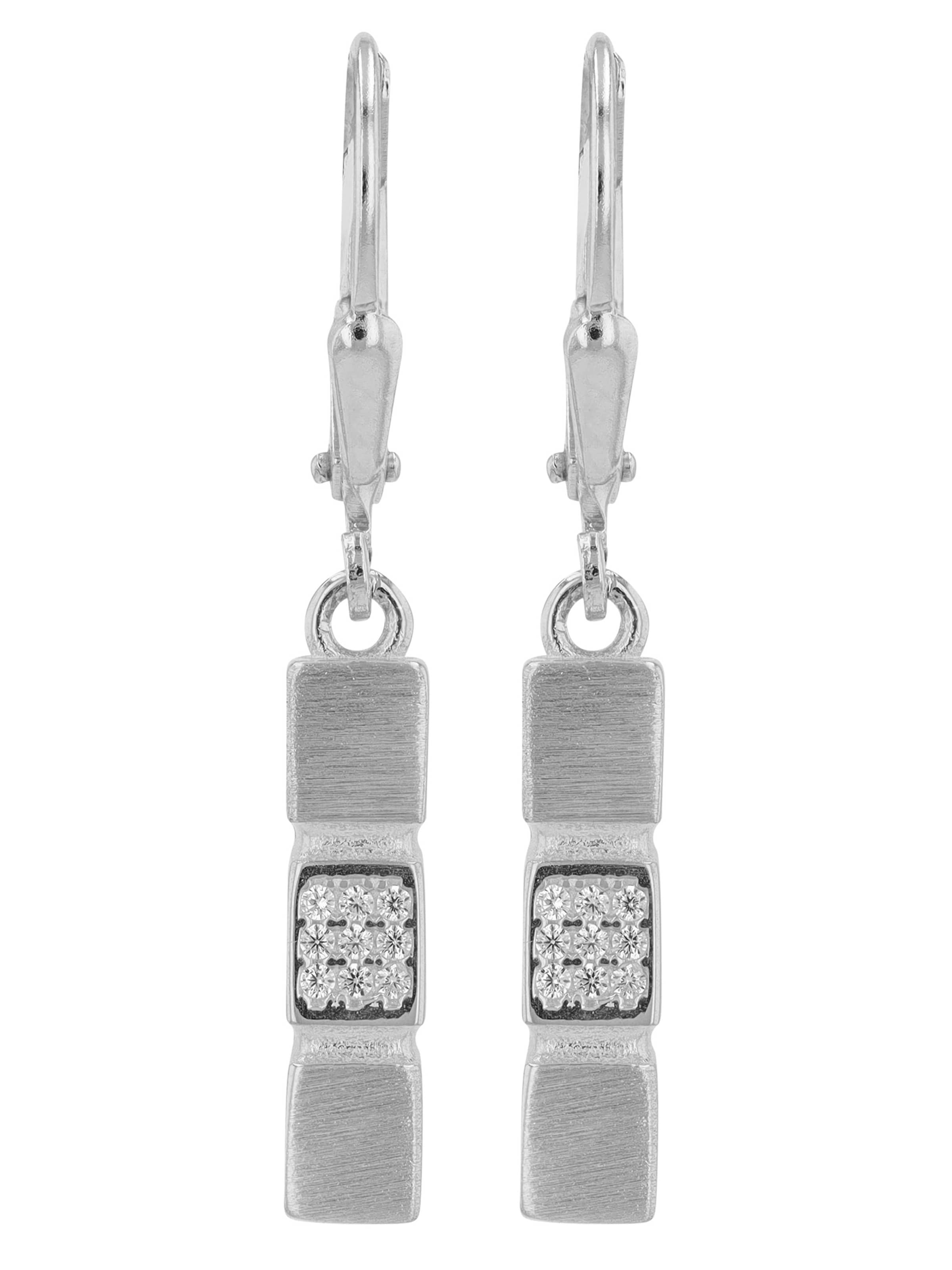 Akzent Earrings 'langlebig' in Silver: front
