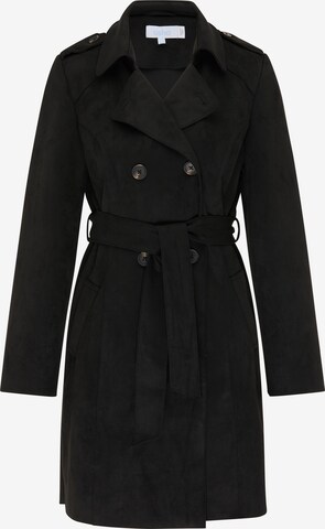 usha BLUE LABEL Between-Seasons Coat in Black: front