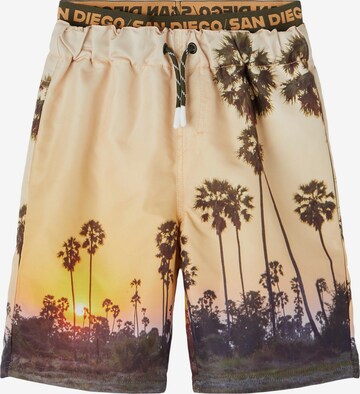 NAME IT Plavecké šortky 'San Diego' – oranžová: přední strana