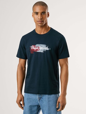 T-Shirt 'Trey' Pepe Jeans en bleu : devant