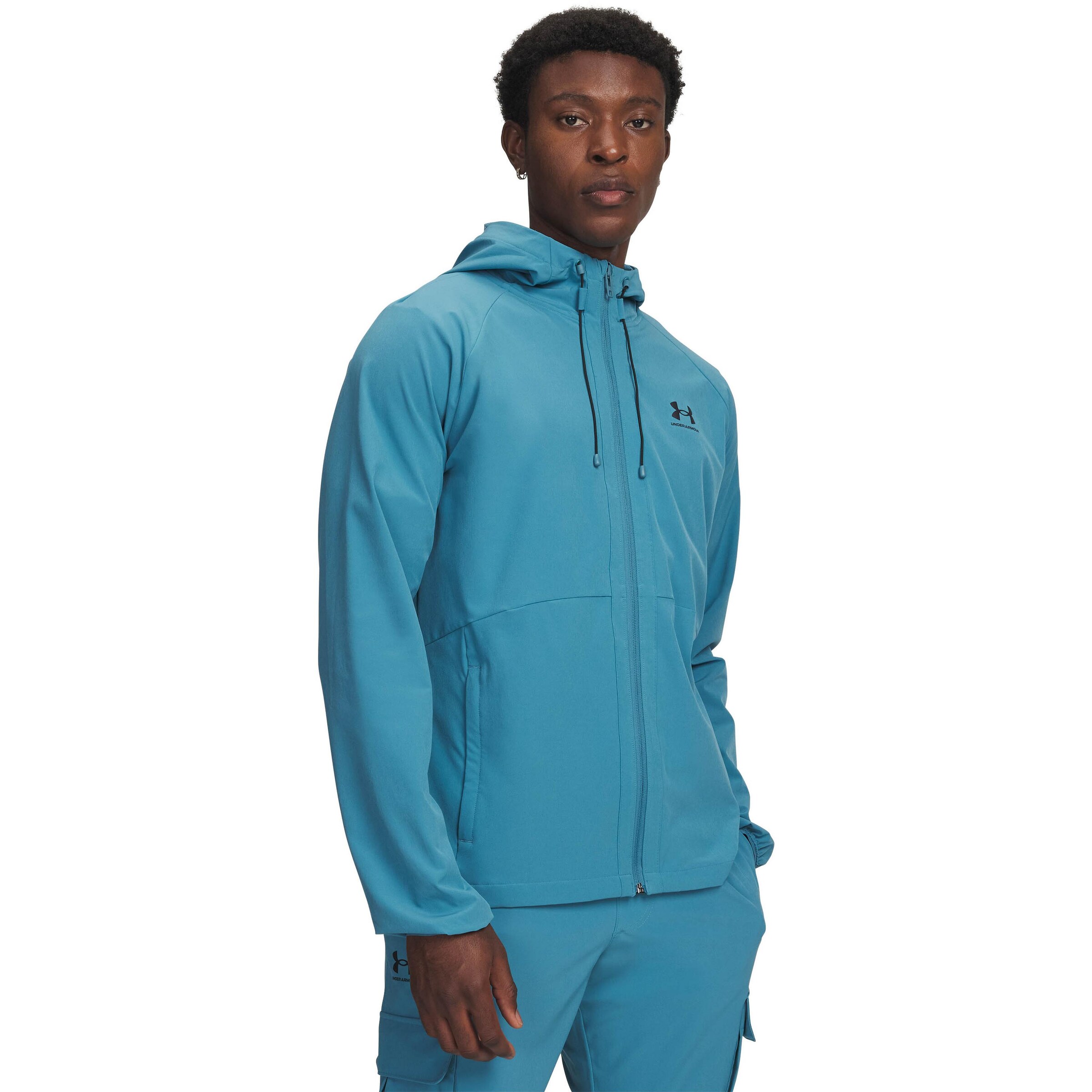 UNDER ARMOUR Sportjas 'Vibe' in Blauw: voorkant