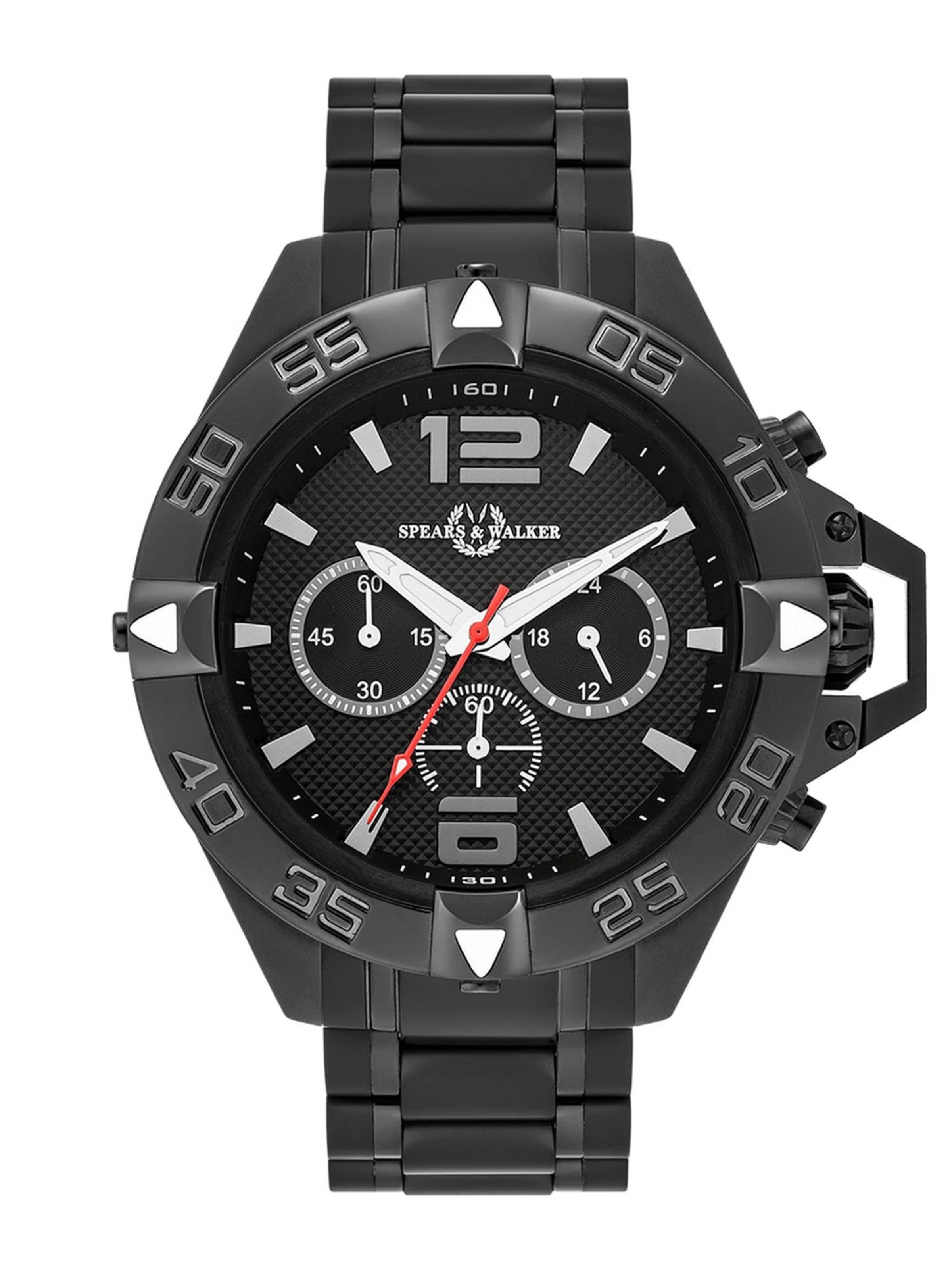 Montre à affichage analogique Spears & Walker en noir : devant
