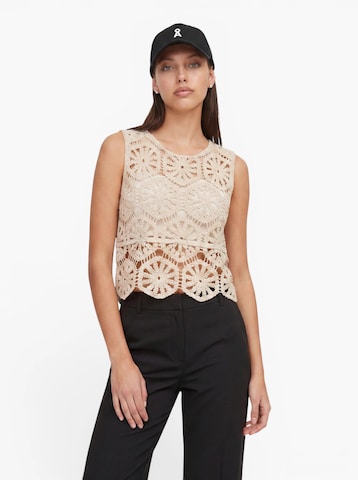 JDY Knitted Top 'JDYVIC' in Beige: front