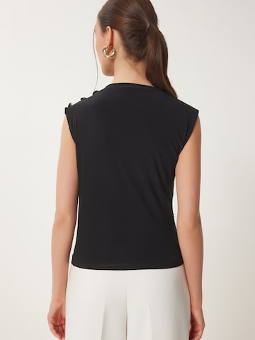 Happiness İstanbul Blúz - fekete