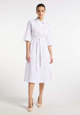 DreiMaster Klassik Shirt Dress in White: front