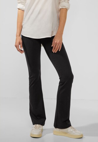 STREET ONE Flared Leggings in Schwarz: Vorderseite