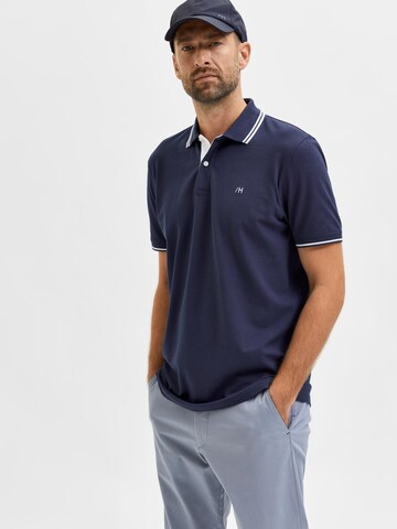 SELECTED HOMME Poloshirt 'Aze' in Blau