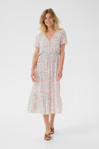 Cream Jurk 'Lina' in Blauw: voorkant