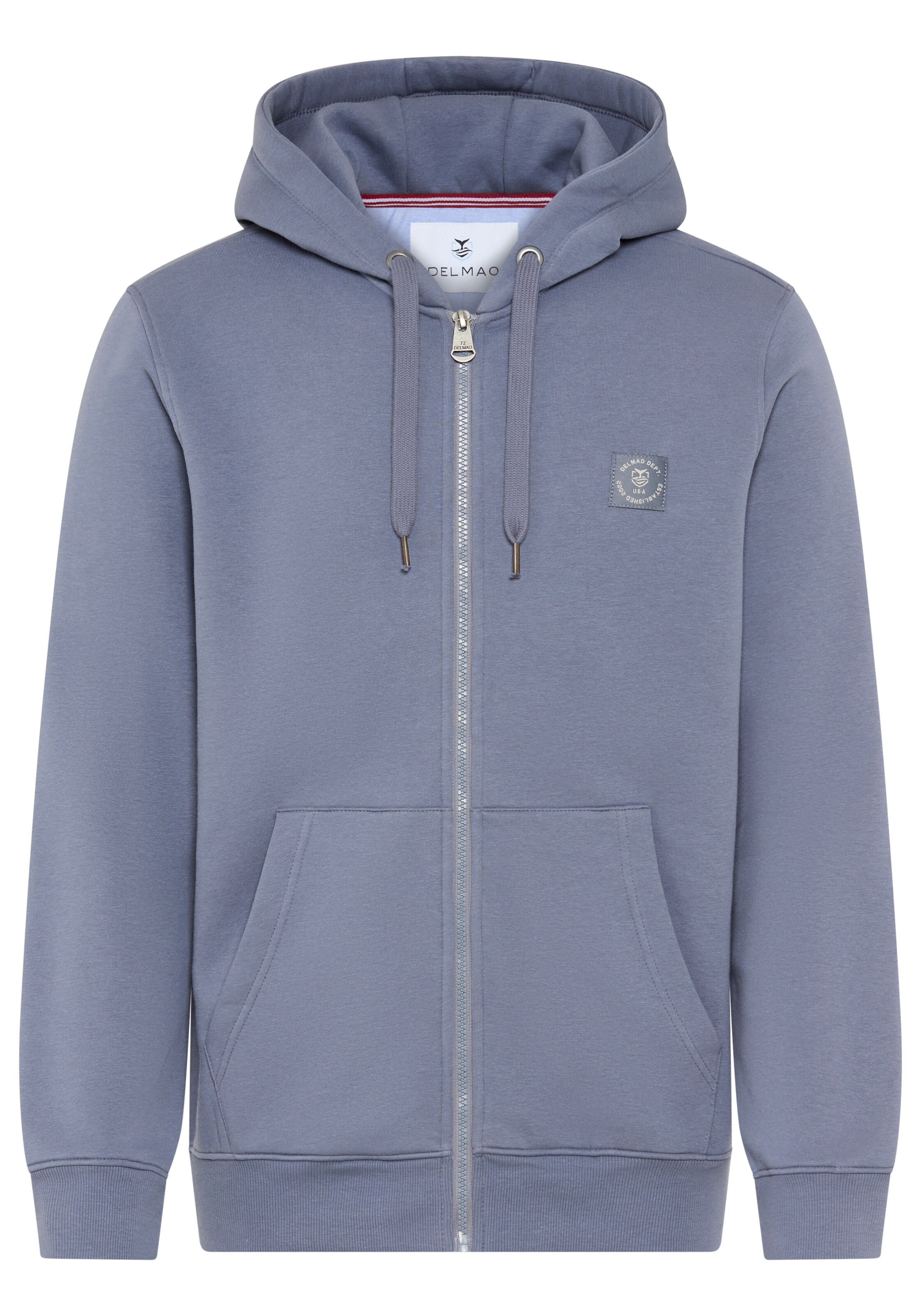 DELMAO Sweatjacke in Blau: Vorderseite