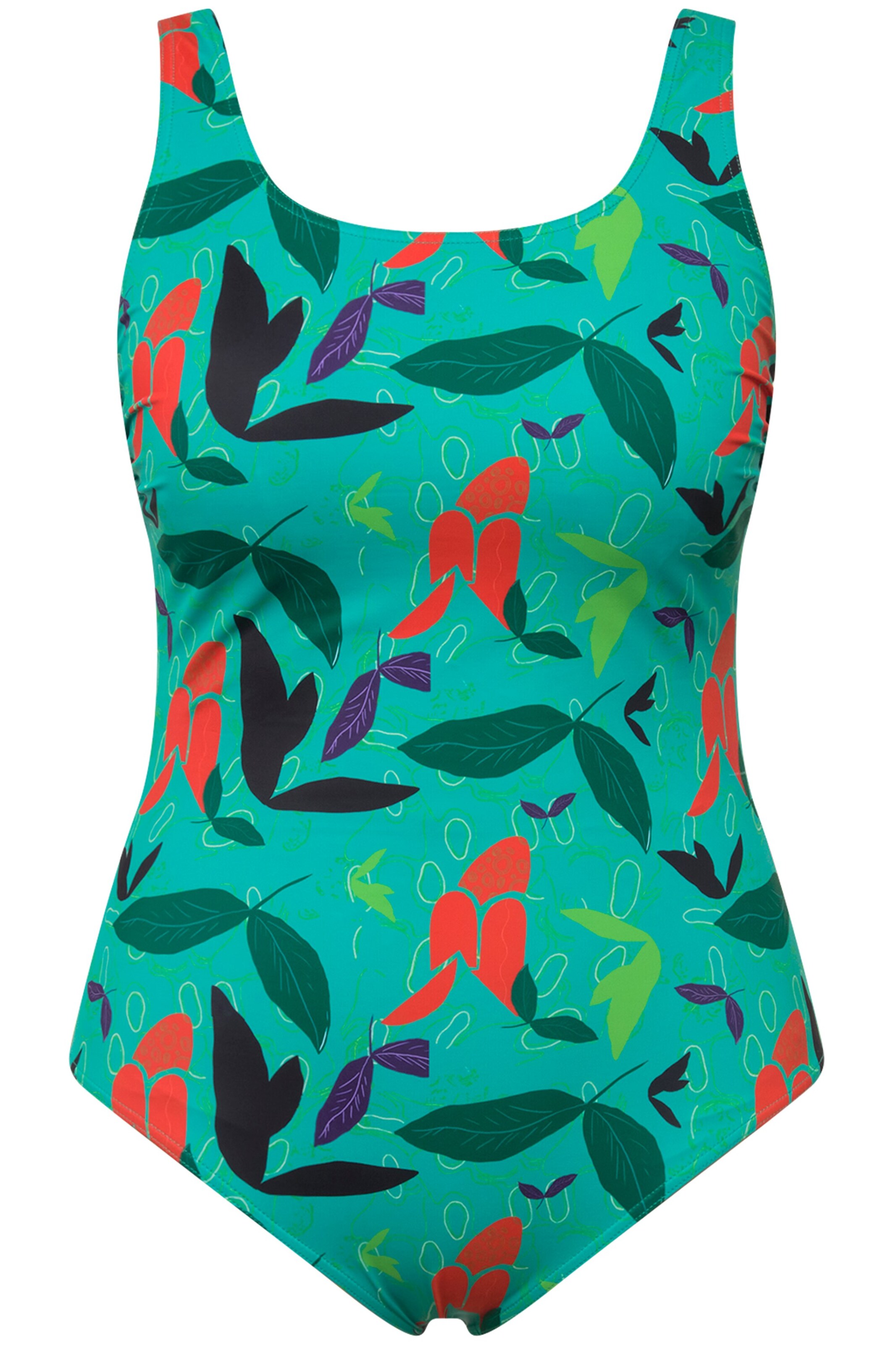 Bustier Maillot de bain Ulla Popken en vert : devant