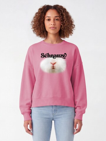 Sweat-shirt 'Schnauze' Watapparel en rose : devant