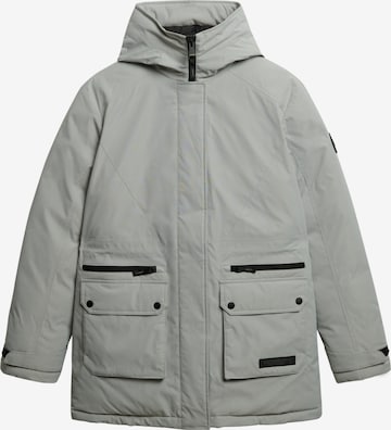 Parka mi-saison Superdry en gris : devant