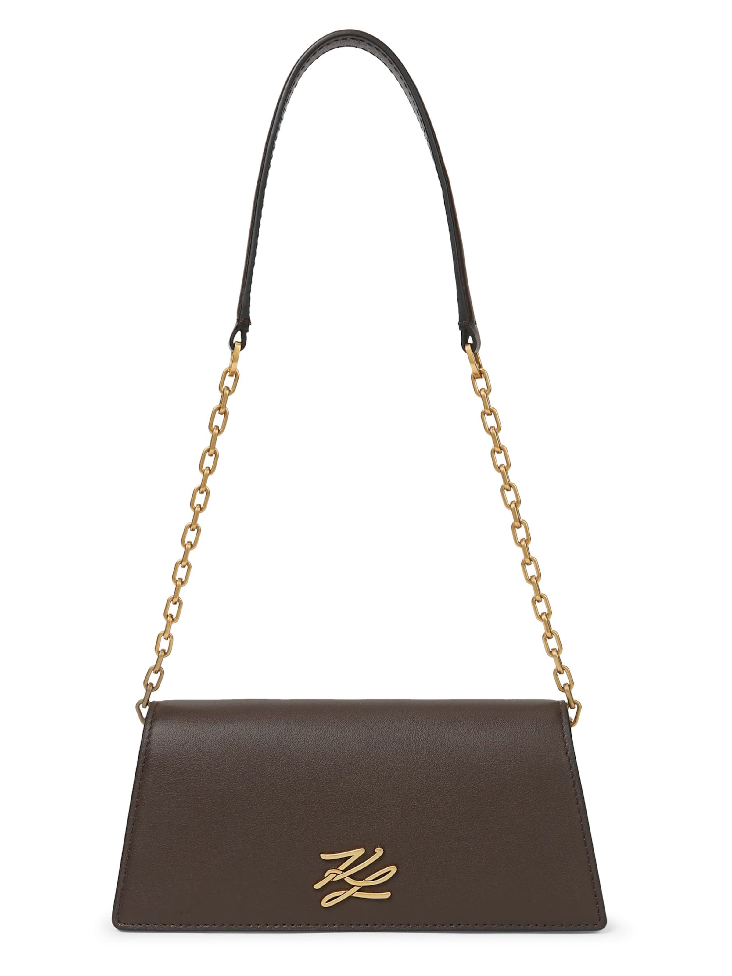 Karl Lagerfeld Schultertasche in Braun: Vorderseite
