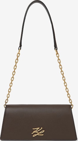 Sac bandoulière Karl Lagerfeld en marron : devant