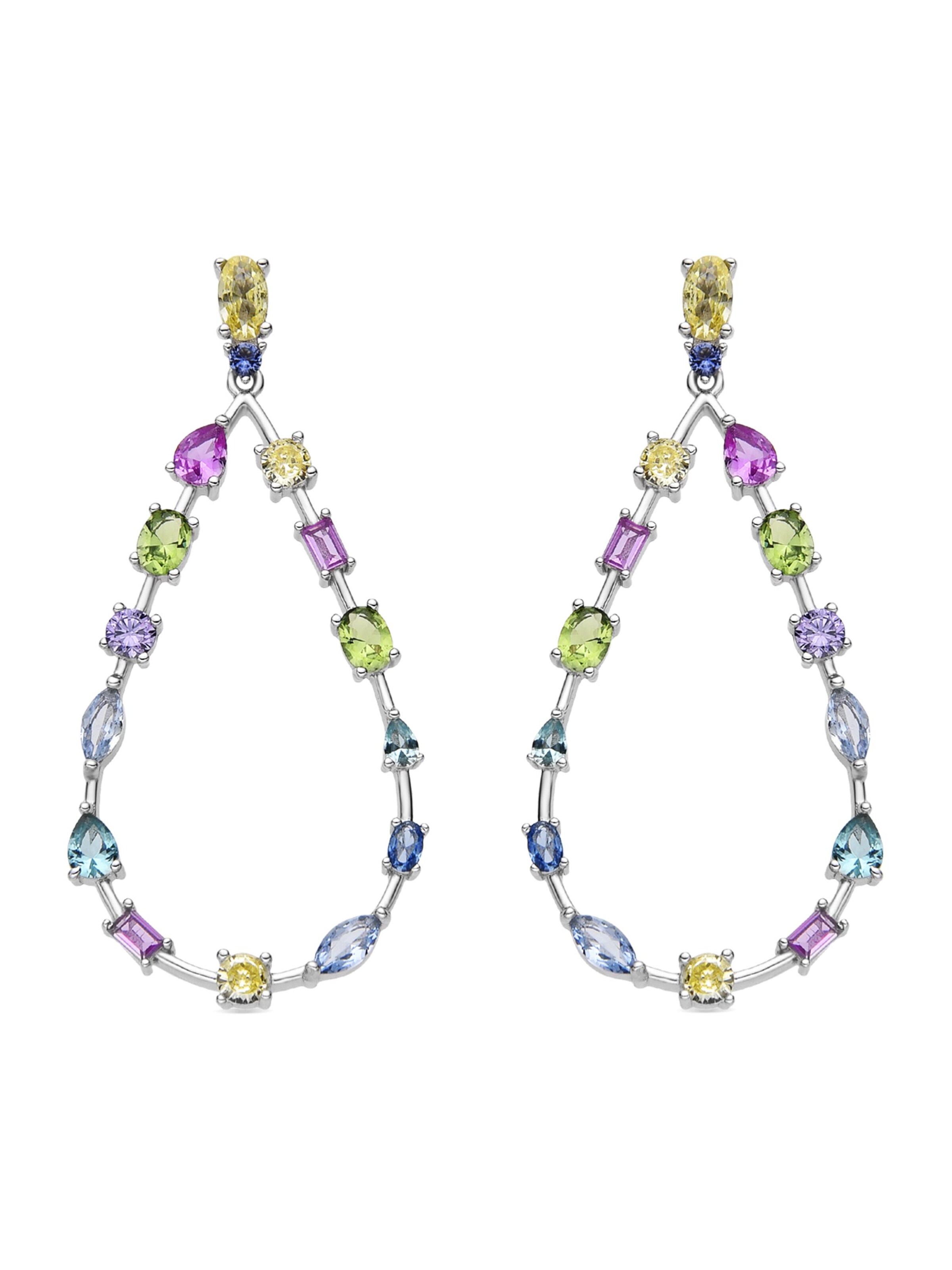 Luxenter Øreringe 'WEAO' i blandingsfarvet: forside