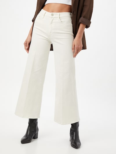 MOTHER Jeans 'THE ROLLER' in white denim, Modelansicht