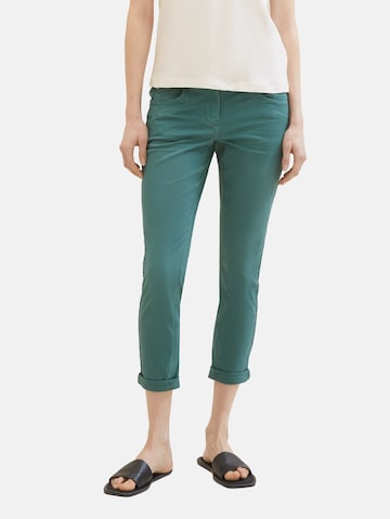 TOM TAILOR Slim fit Trousers in Green: front
