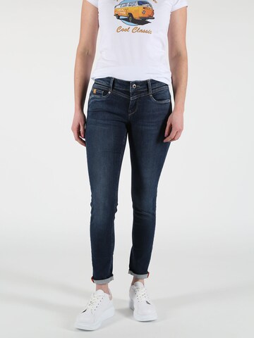 Miracle of Denim Skinny Jeans in Blue: front