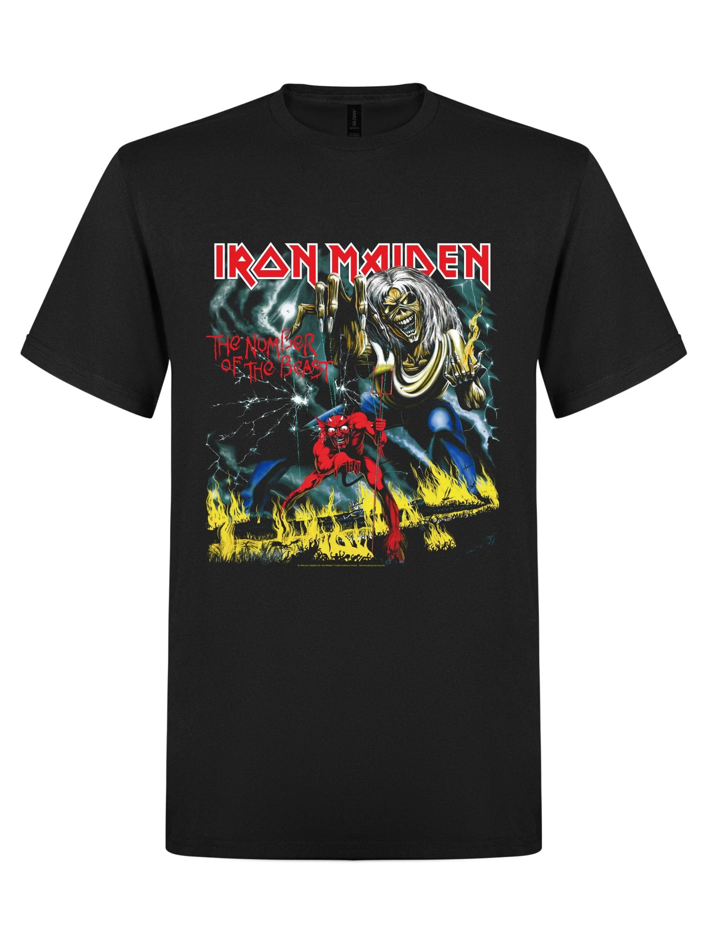 Iron Maiden Shirt 'Iron Maiden Number of the beast  T-Shirt' in Black: front