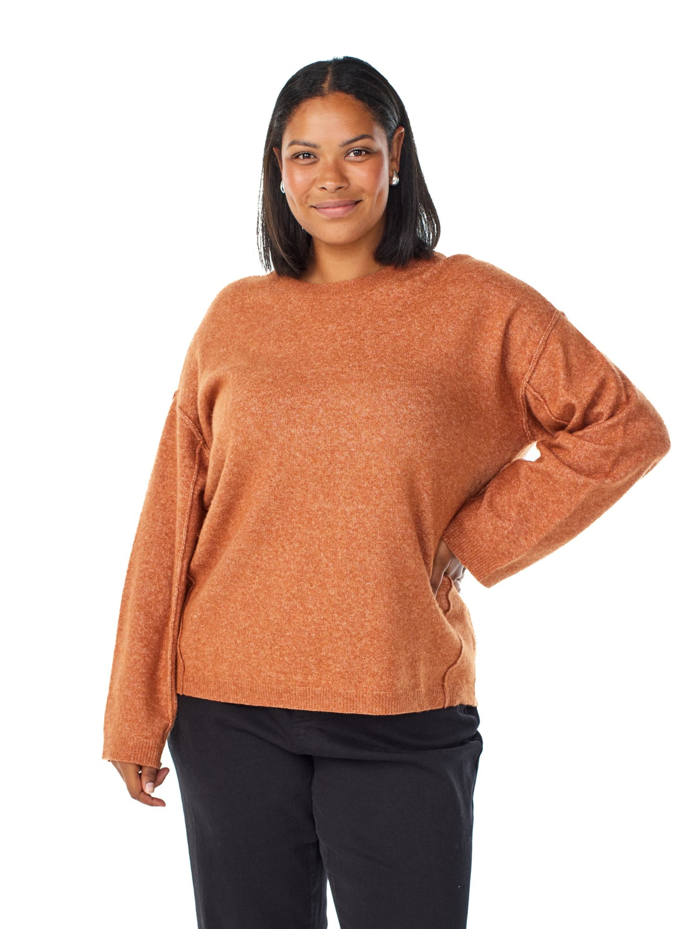 Pulover 'Mvista' de la Zizzi pe portocaliu: față