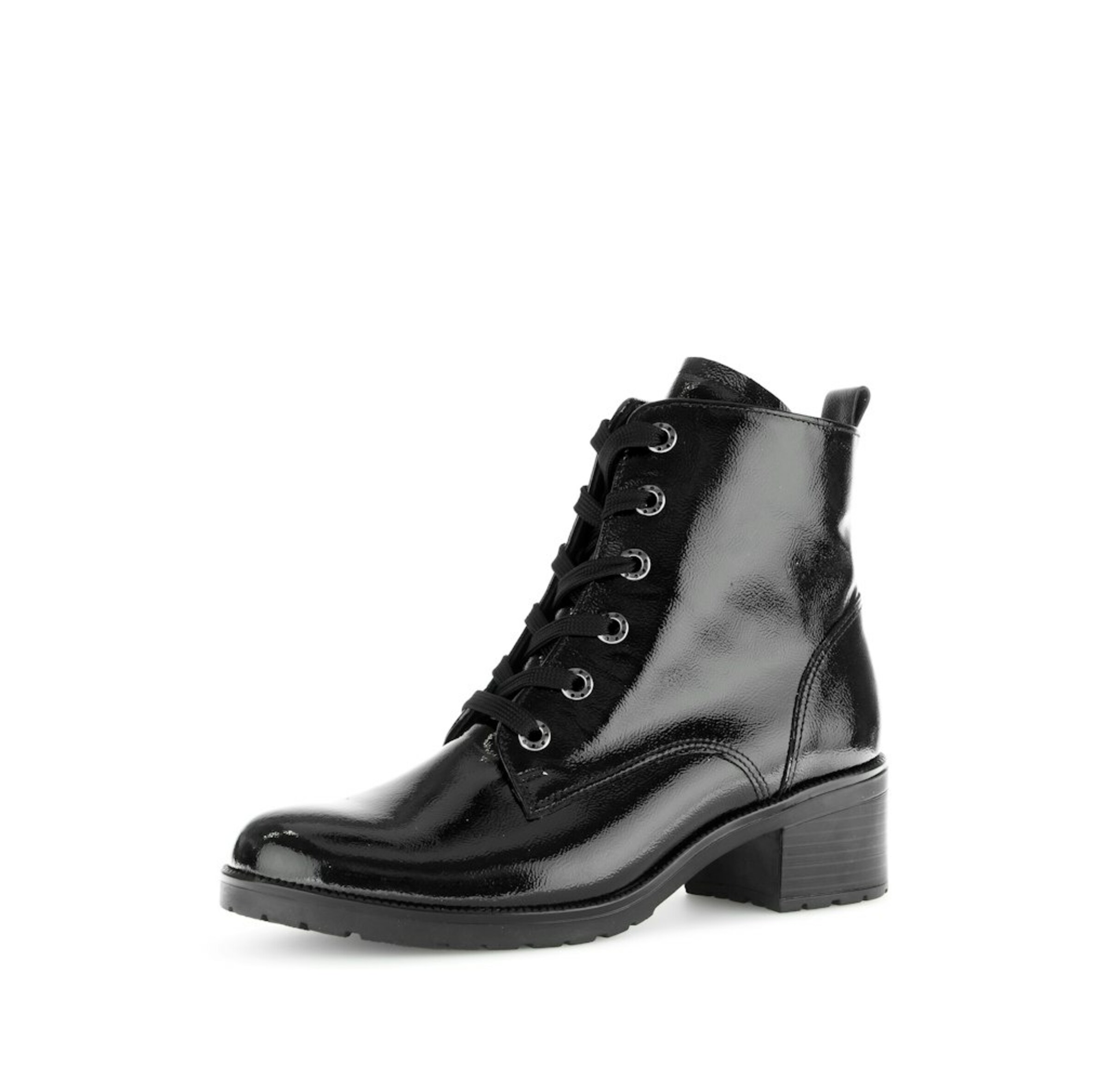 GABOR Lace-up bootie in Black: front