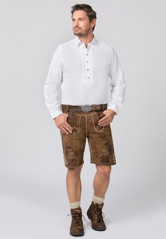 STOCKERPOINT - Ajuste confortable Camisa tradicional 'Juan' en blanco