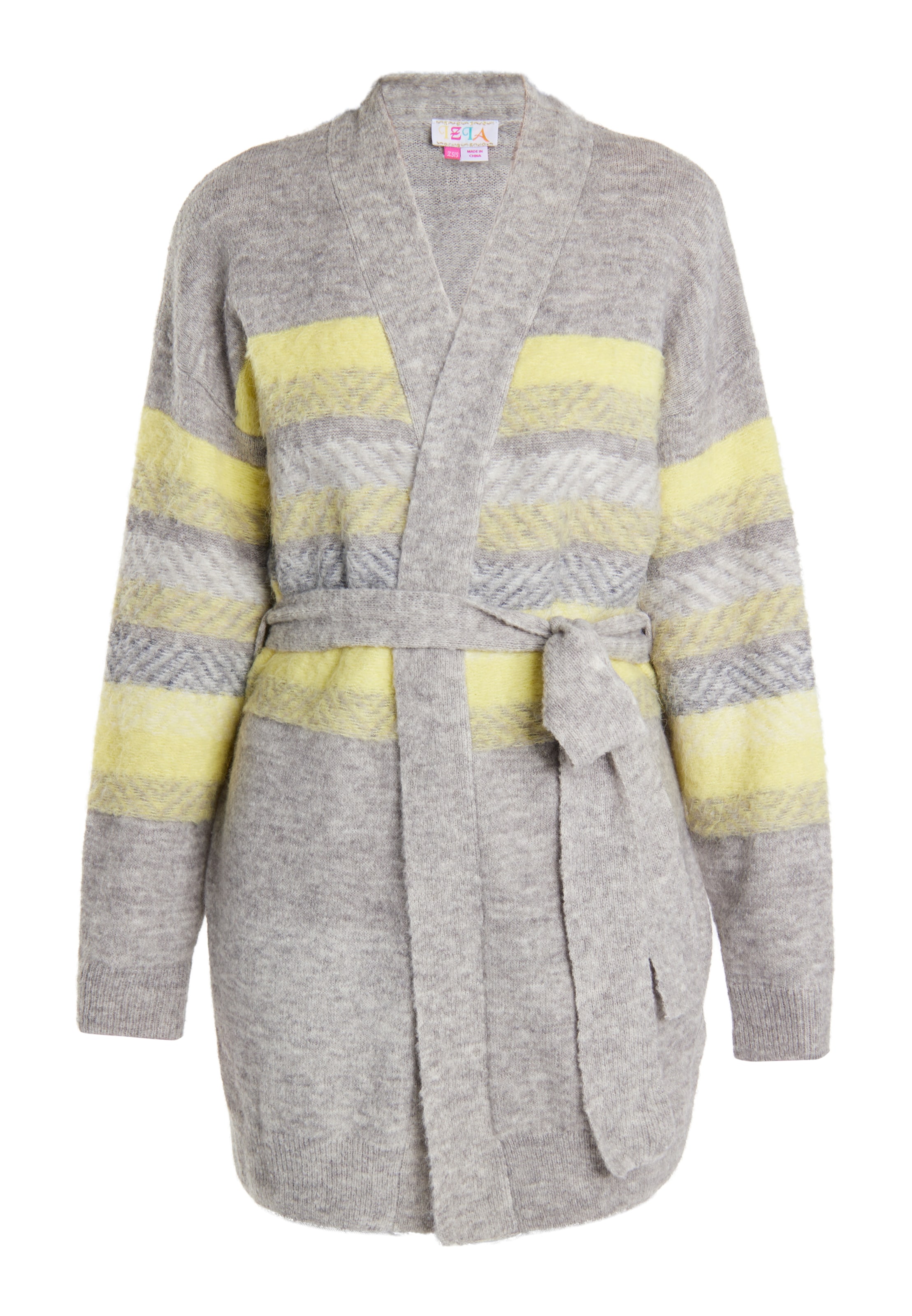 IZIA Πλεκτή ζακέτα σε γκρι: μπροστά