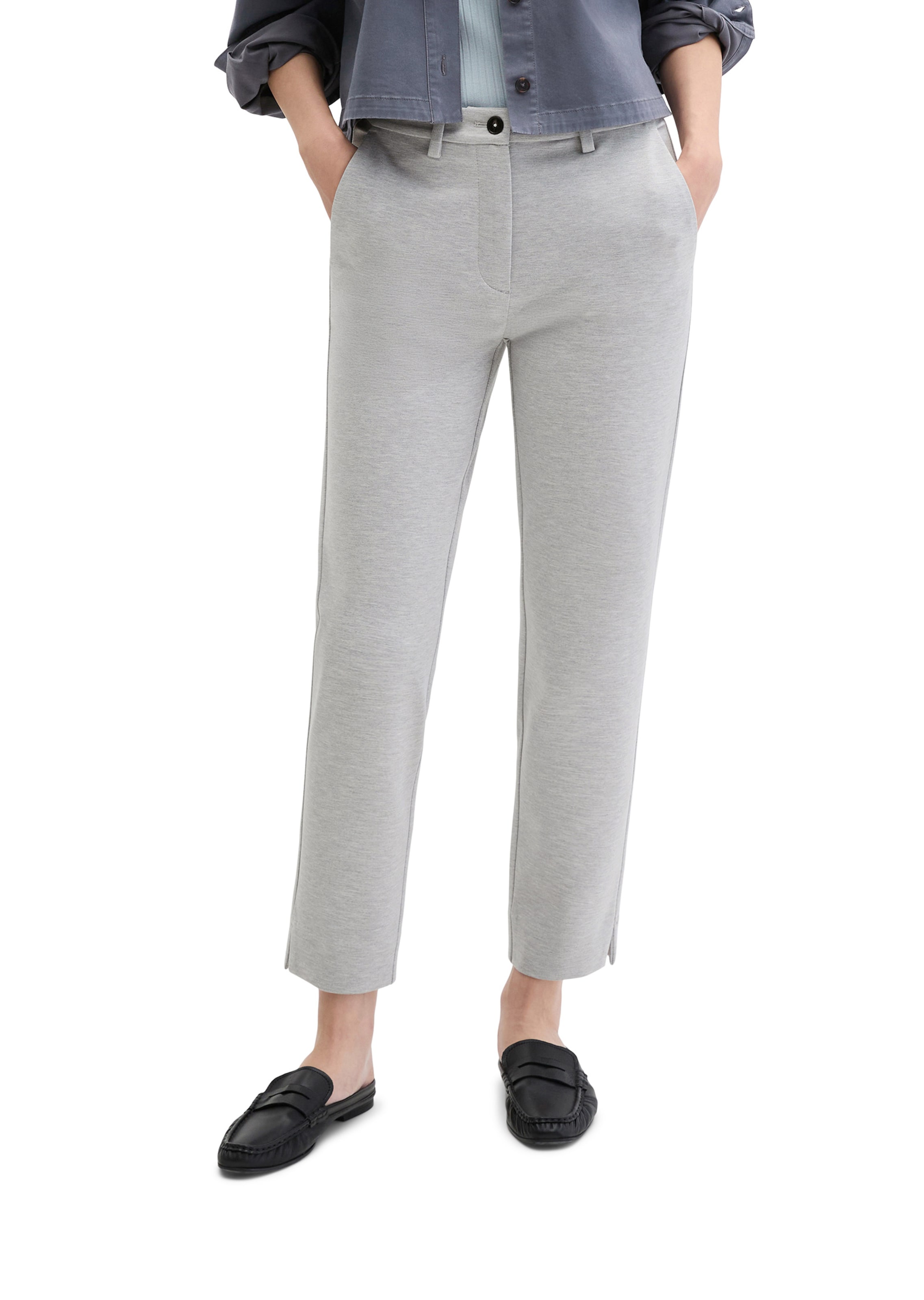 Coupe slim Pantalon 'Malin' Marc O'Polo en gris : devant