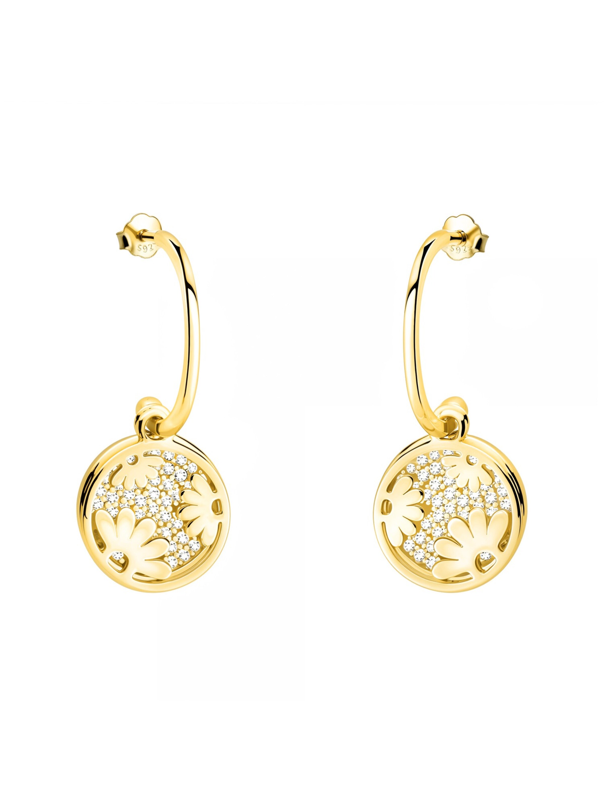 Sofia Milani Ohrringe 'Flower'‌‌‌‌‌‌‌‌‌‌ in Gold: Vorderseite