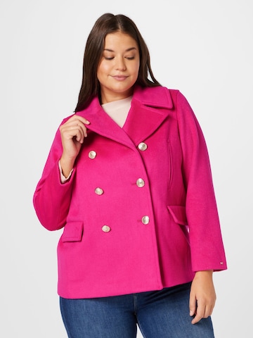 Tommy Hilfiger Curve Between-seasons coat in Pink: front