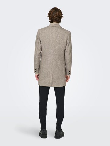 Only & Sons Regular fit Between-Seasons Coat in Beige