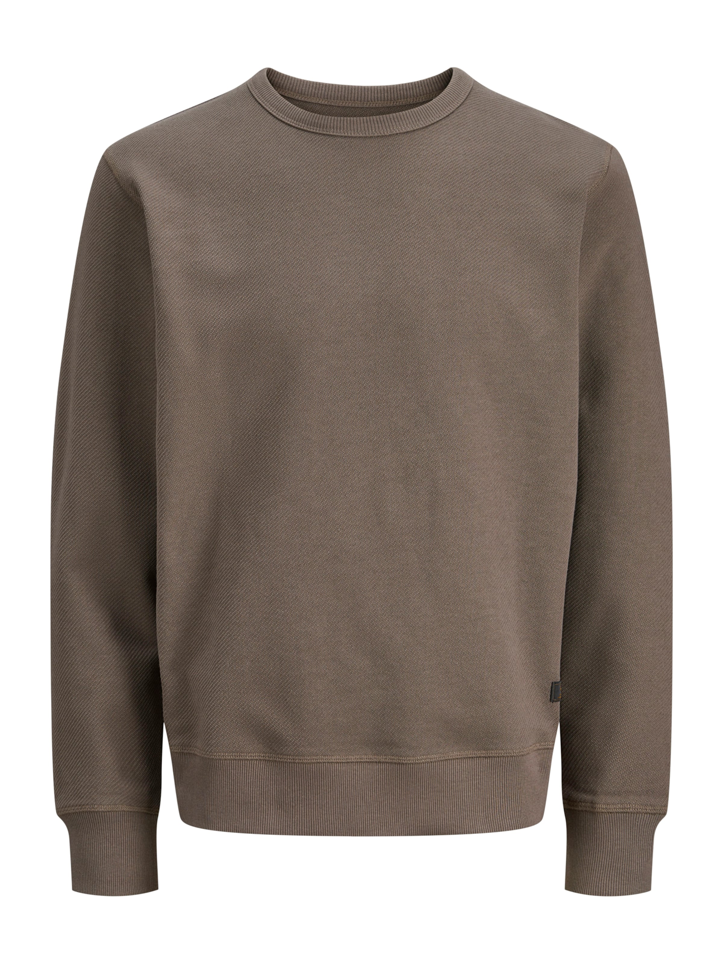 JACK & JONESSweater majica 'JJEDOVER' - smeđa boja: prednji dio