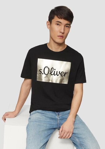 s.Oliver Shirt in Zwart: voorkant