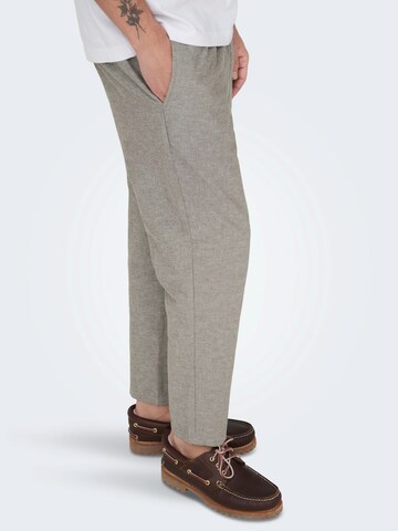 Only & Sons Конический (Tapered) Штаны 'ONSLINUS' в Коричневый