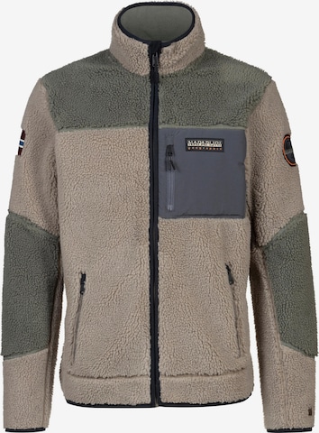 Giacca di pile 'YUPIK' di NAPAPIJRI in marrone: frontale