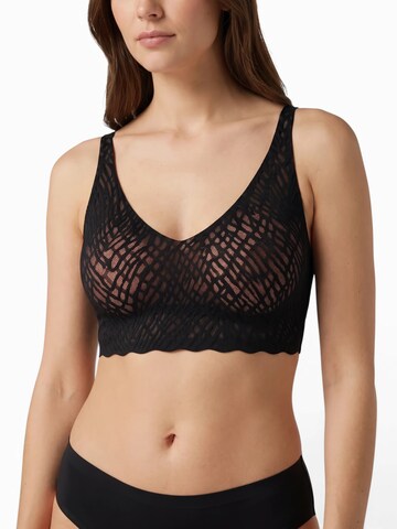 SLOGGI Bustier BH 'ZERO Feel Bliss' in Schwarz