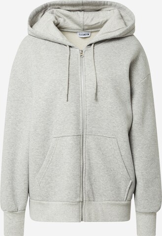 ABOUT YOU Limited Sweat jacket 'Lilou' in Grey: front