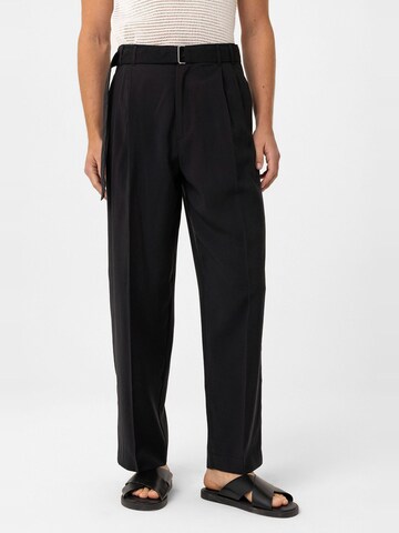 Antioch Loosefit Kalhoty – černá: přední strana