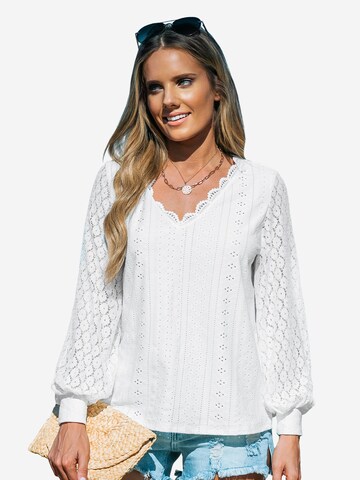 Cupshe Bluse in Weiß