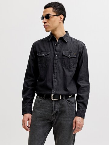 Jacks & Jones Regular Fit Hemd 'Herren Langarm Hemd'‌ in Grau