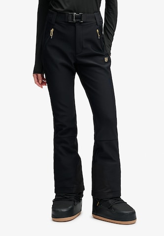 Coupe slim Pantalon de sport 'Luxe' Superdry & Co en noir : devant