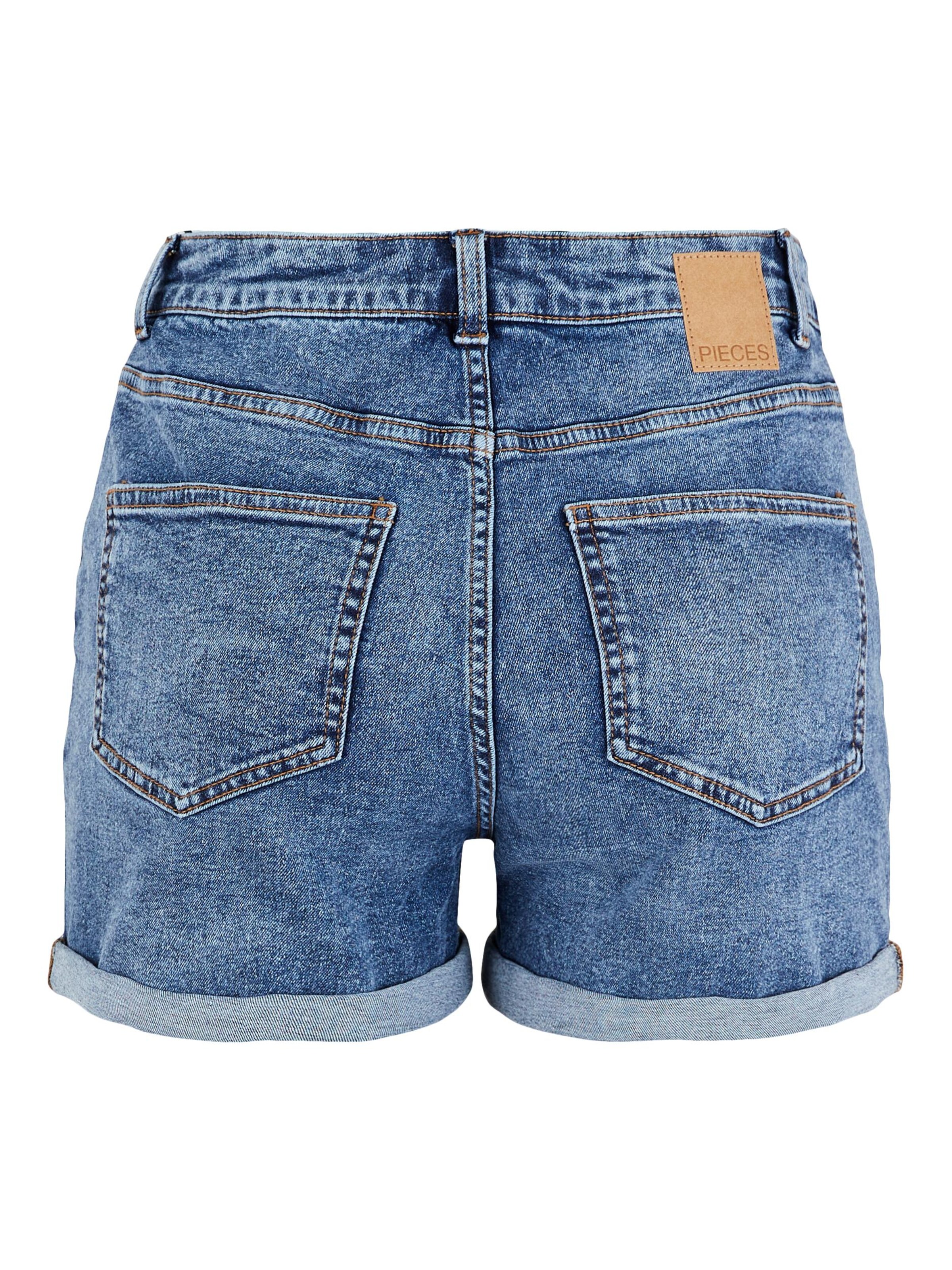 Frauen Jeans PIECES Shorts 'Kesia' in Blau - VF02453