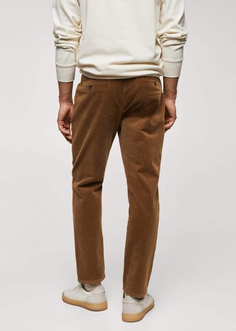 MANGO MAN Slim fit Pants 'berdam' in Brown