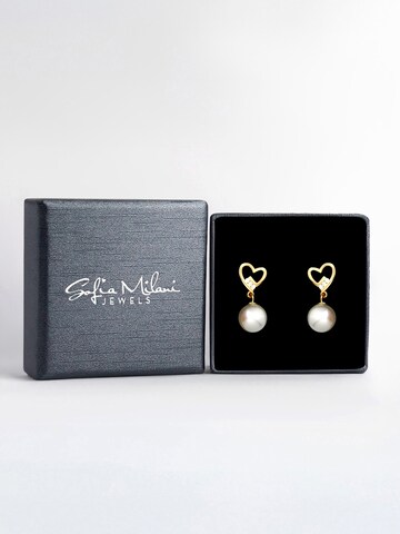 Sofia Milani Ohrringe 'Heart Pearl'‌‌‌‌‌‌‌‌ in Gold