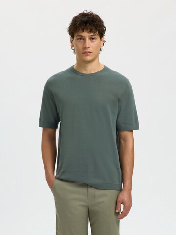 SELECTED Sweter 'SLHTORINO' w kolorze zielony: przód