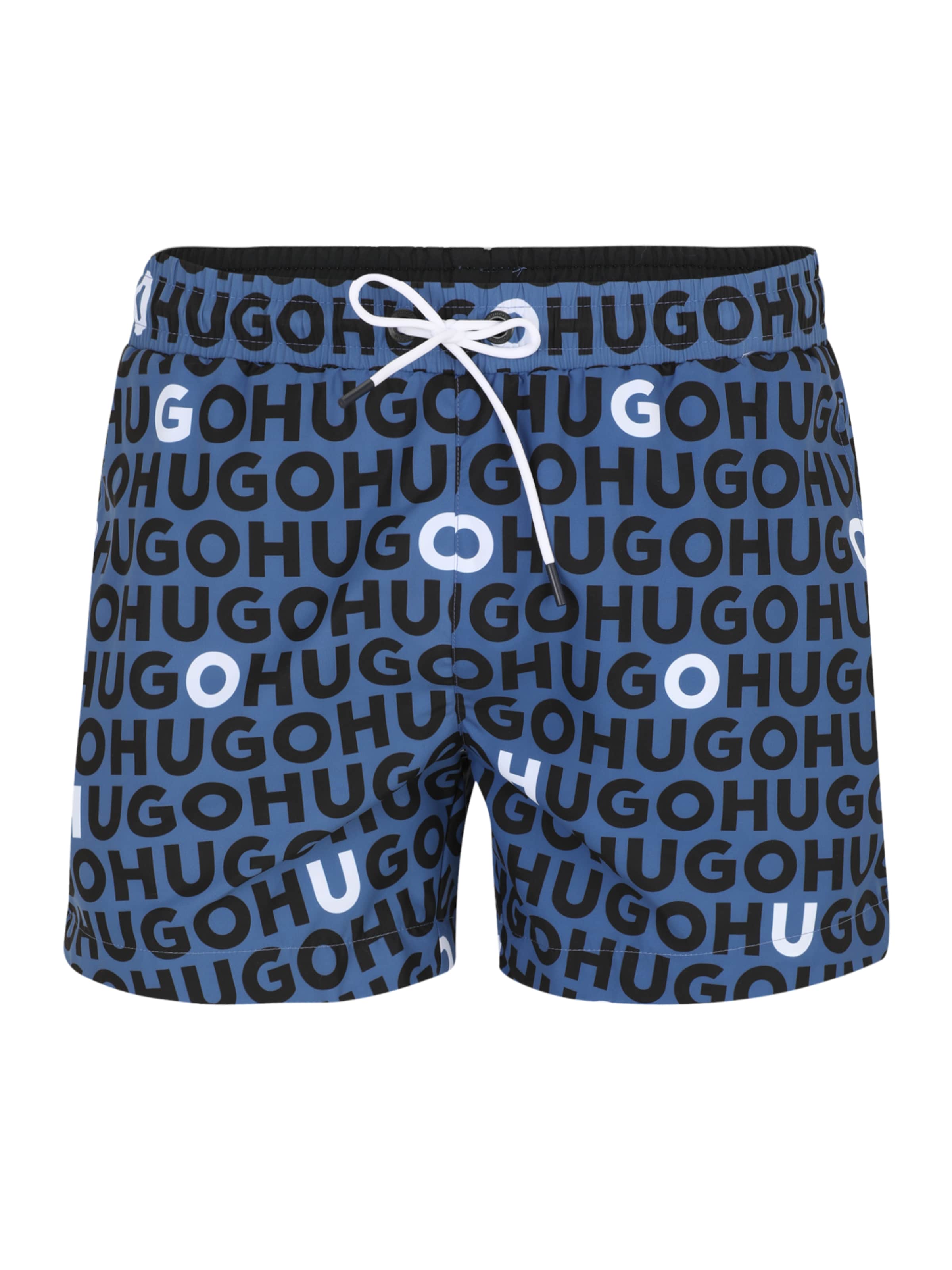 HUGO Плавательные шорты 'TORTUGA' в Сапфировый / Черный / Белый, Обзор товара