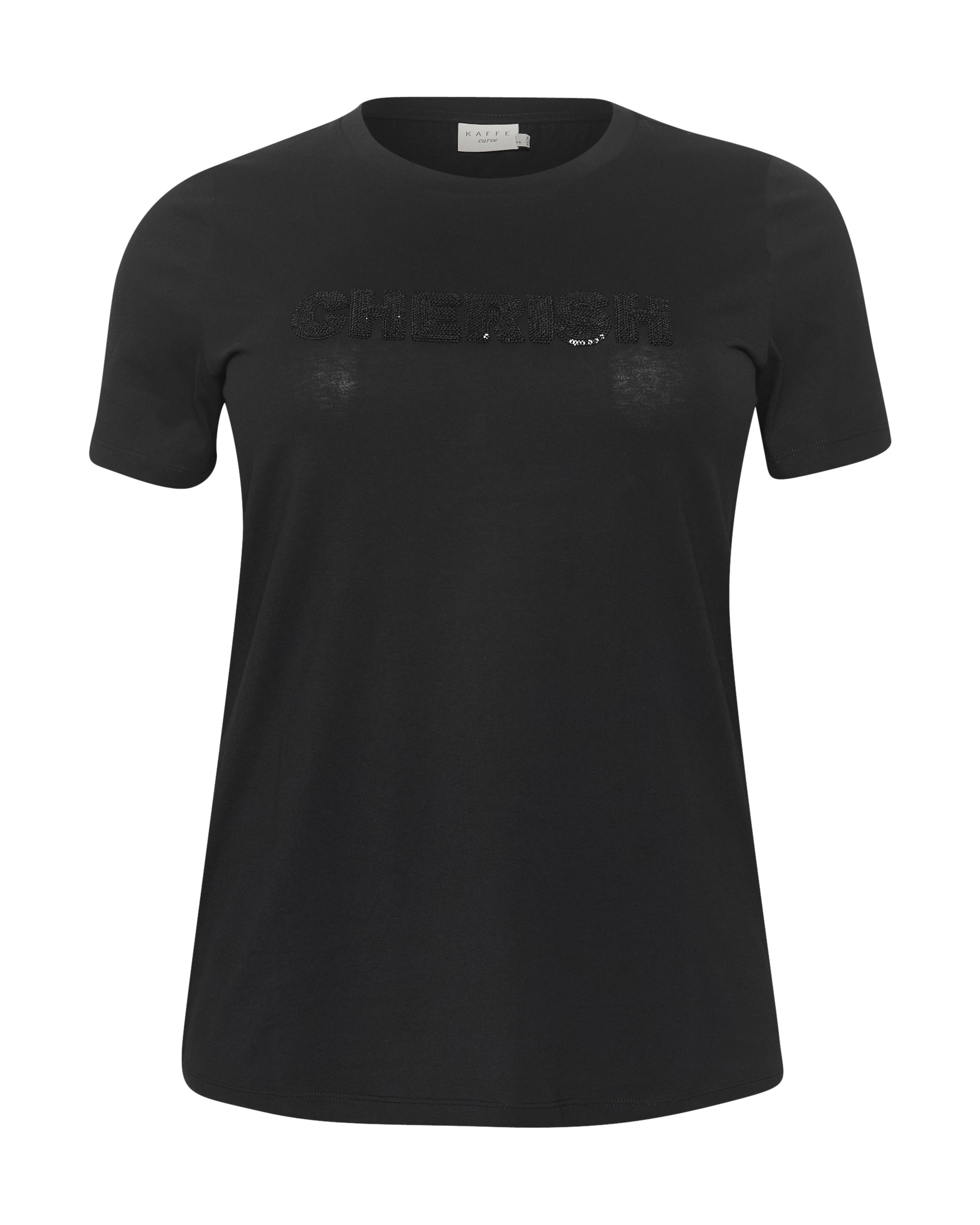 T-shirt &#x27;KC Sandi&#x27; KAFFE CURVE en noir : devant